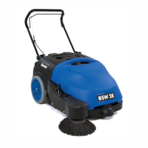 A ReThink BioClean's BSW 28B floor sweeper.