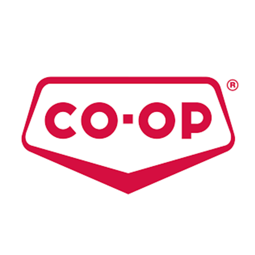 Co-op logo in red.